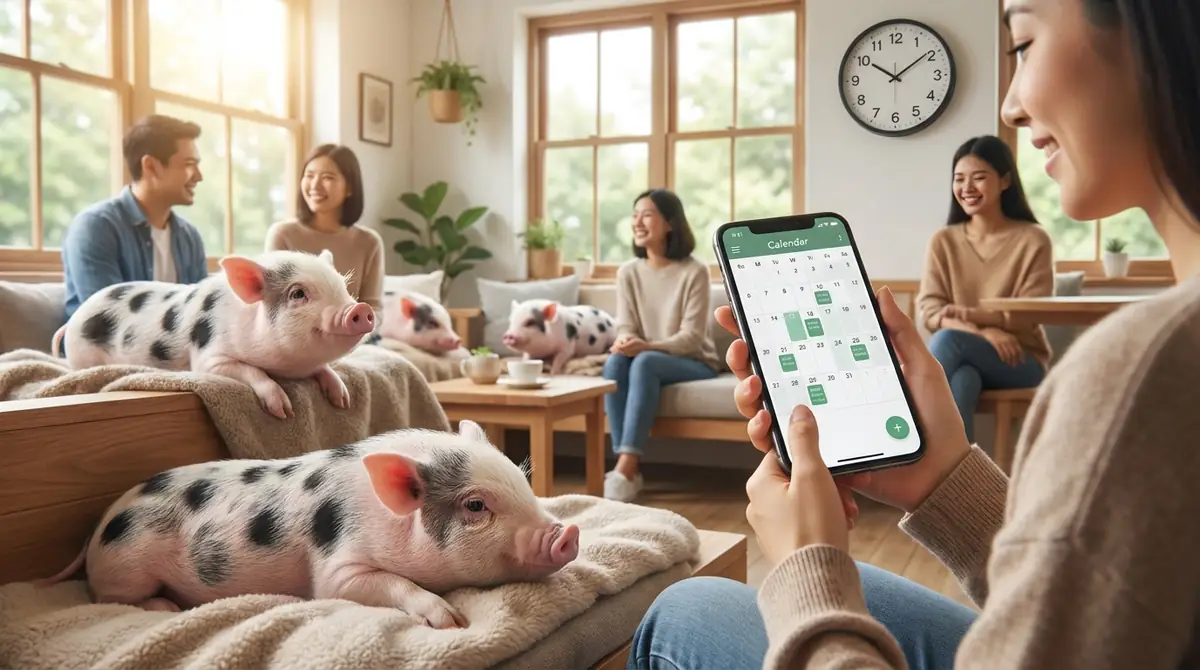 マイクロブタカフェの予約方法と取りやすい時間帯