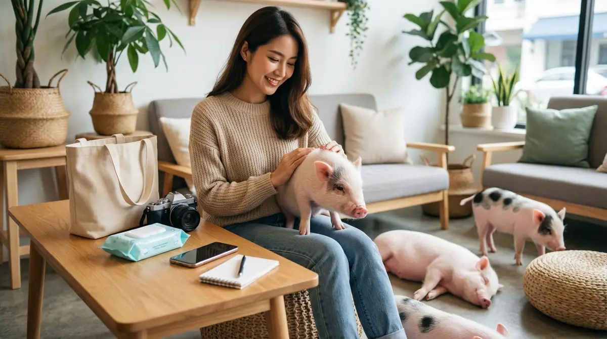 マイクロブタカフェの服装・持ち物チェックリスト