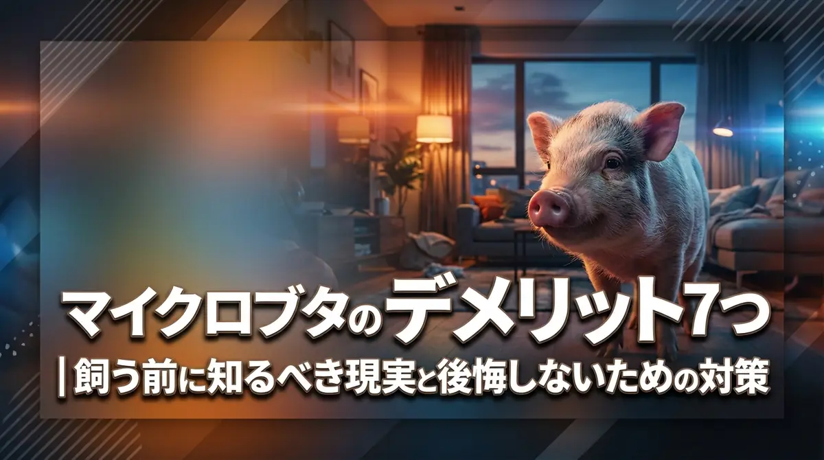 マイクロブタのデメリット7つ｜飼う前に知るべき現実と後悔しないための対策