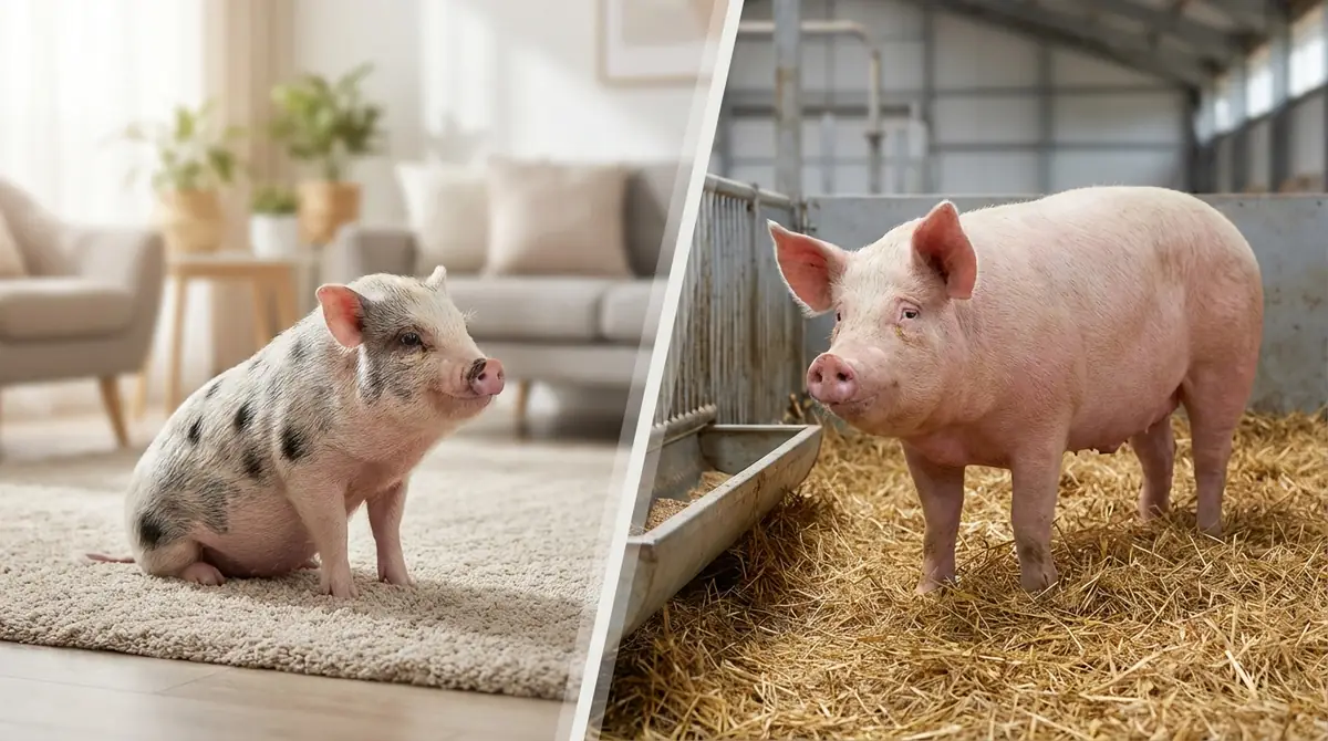 マイクロブタと養豚場の食用豚の決定的な違い