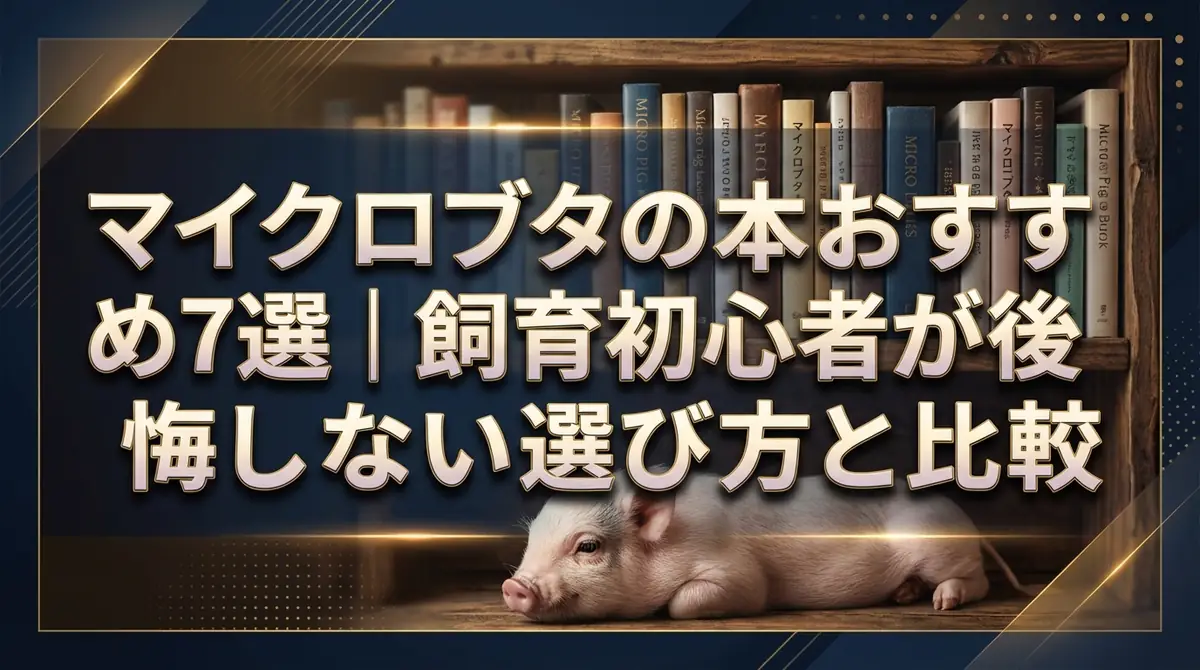 マイクロブタの本おすすめ7選｜飼育初心者が後悔しない選び方と比較
