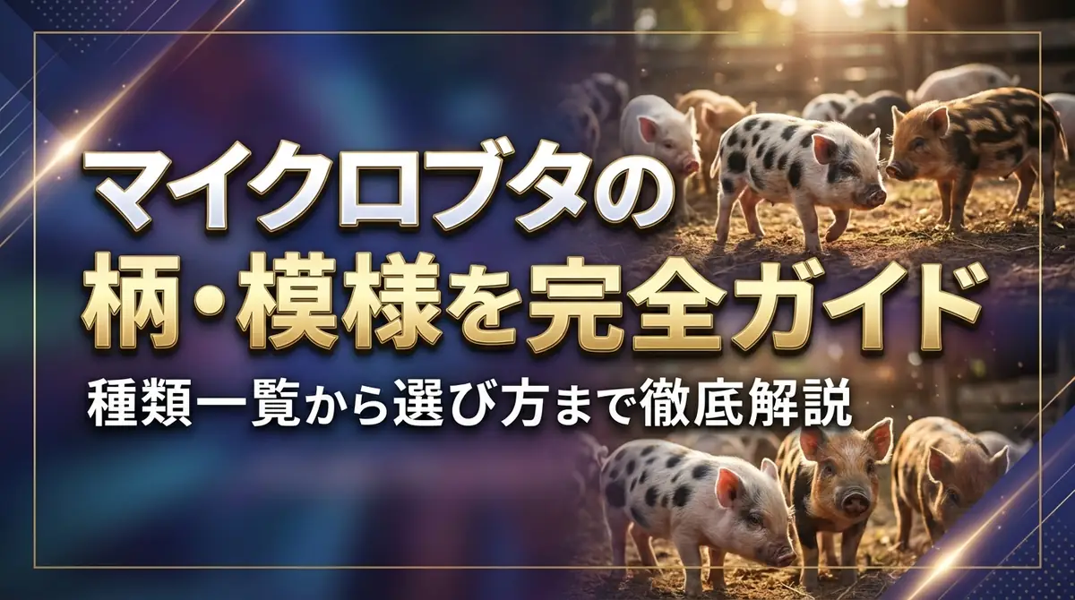 マイクロブタの柄・模様を完全ガイド|種類一覧から選び方まで徹底解説