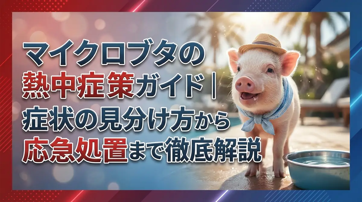 マイクロブタの熱中症対策ガイド｜症状の見分け方から応急処置まで徹底解説