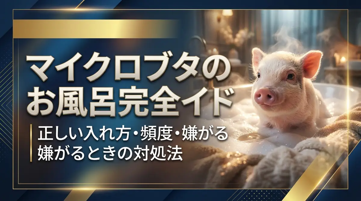 マイクロブタのお風呂完全ガイド|正しい入れ方・頻度・嫌がるときの対処法