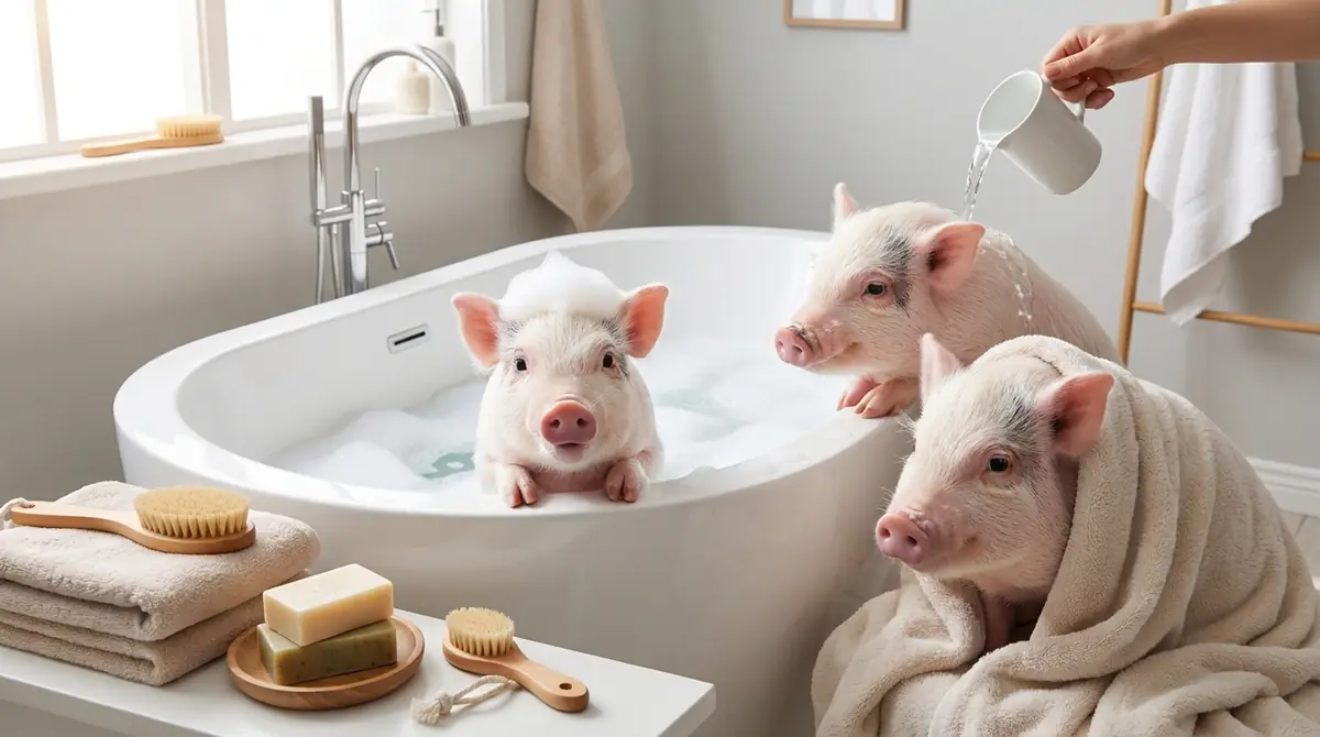 マイクロブタのお風呂の入れ方｜7ステップで完全解説