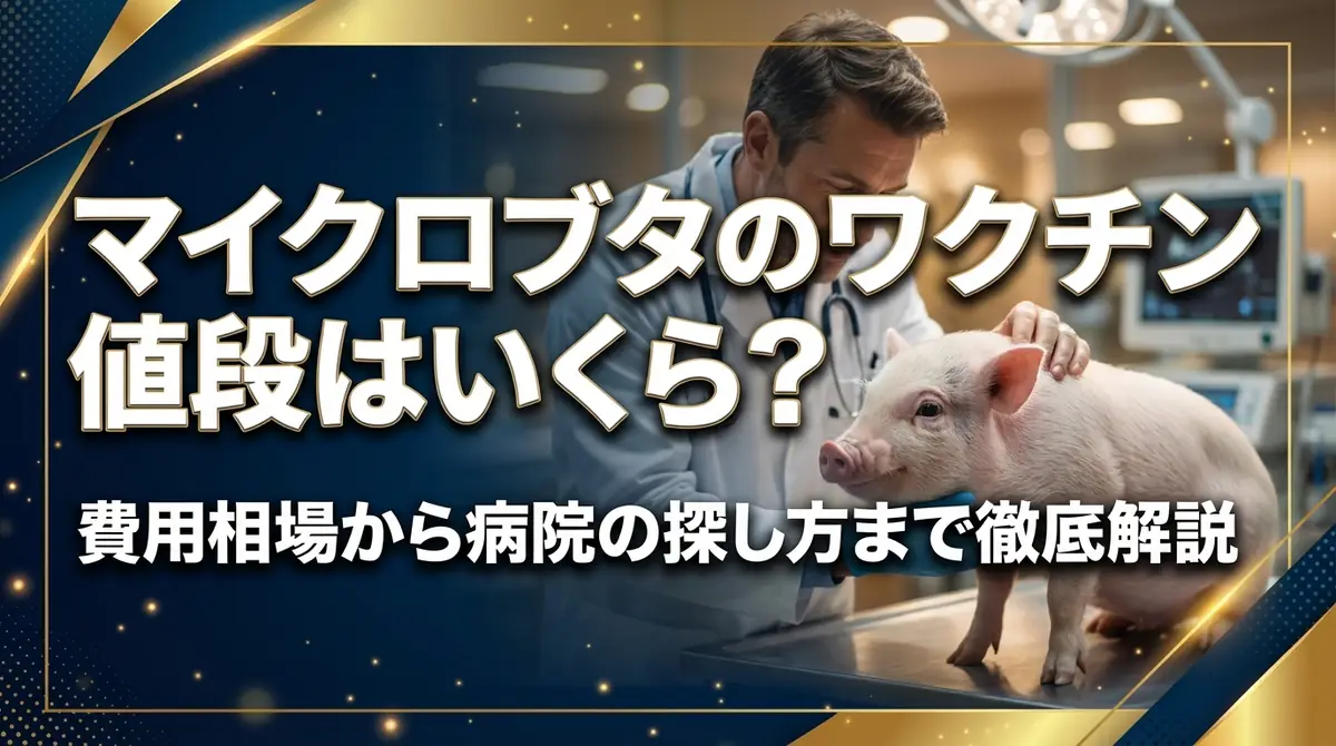マイクロブタのワクチン値段はいくら?費用相場から病院の探し方まで徹底解説