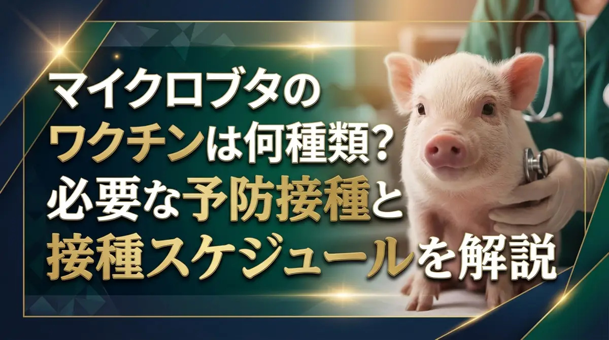 マイクロブタのワクチンは何種類？必要な予防接種と接種スケジュールを解説