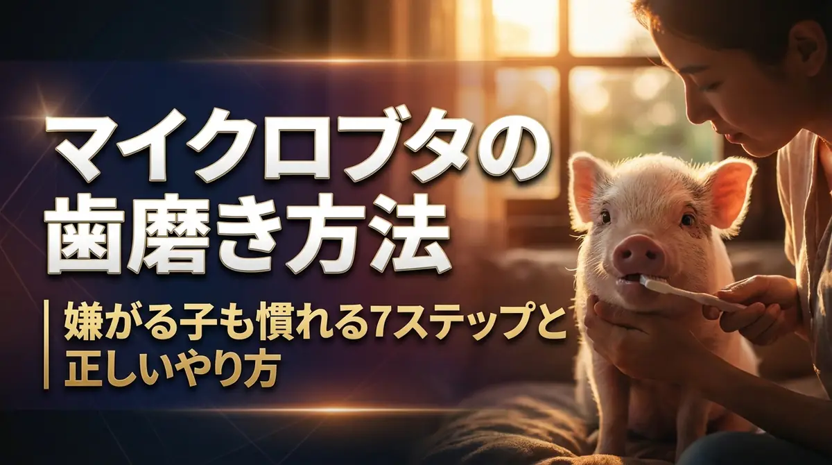 マイクロブタの歯磨き方法｜嫌がる子も慣れる7ステップと正しいやり方