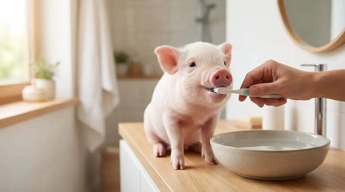 マイクロブタの歯磨き方法【頻度・時間・開始時期の結論】