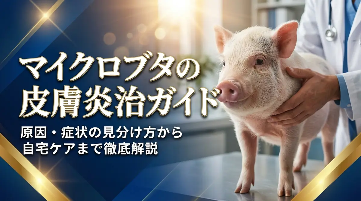 マイクロブタの皮膚炎治療ガイド|原因・症状の見分け方から自宅ケアまで徹底解説