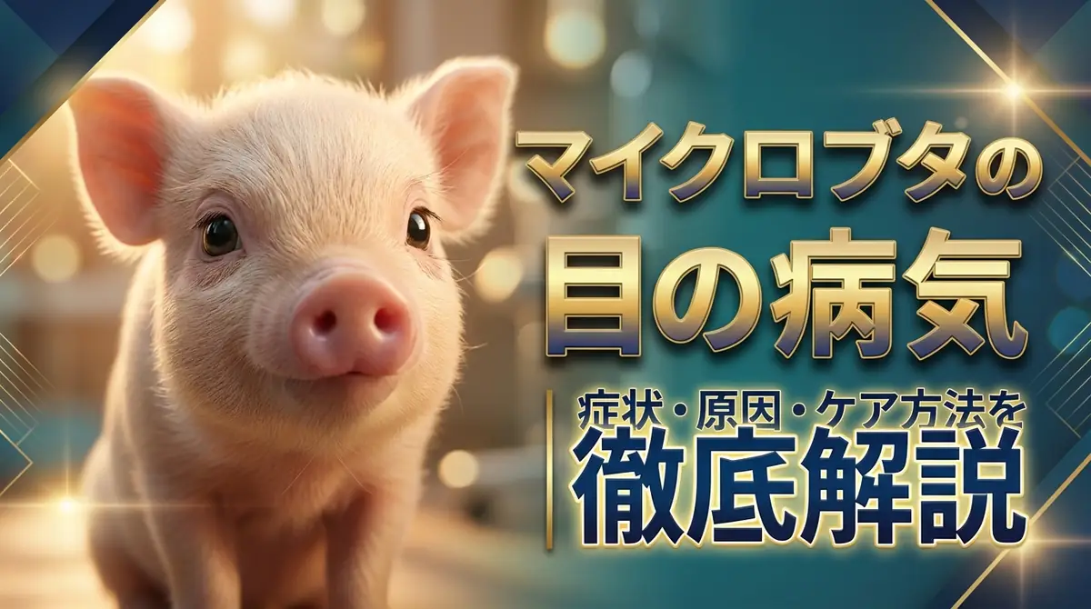 マイクロブタの目の病気|症状・原因・ケア方法を徹底解説