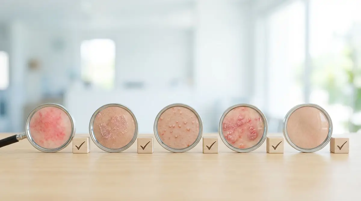 【症状チェックリスト】皮膚炎のタイプを見分ける5つのポイント