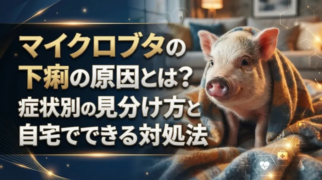 マイクロブタの下痢の原因とは？症状別の見分け方と自宅でできる対処法