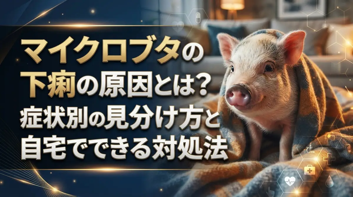 マイクロブタの下痢の原因とは?症状別の見分け方と自宅でできる対処法