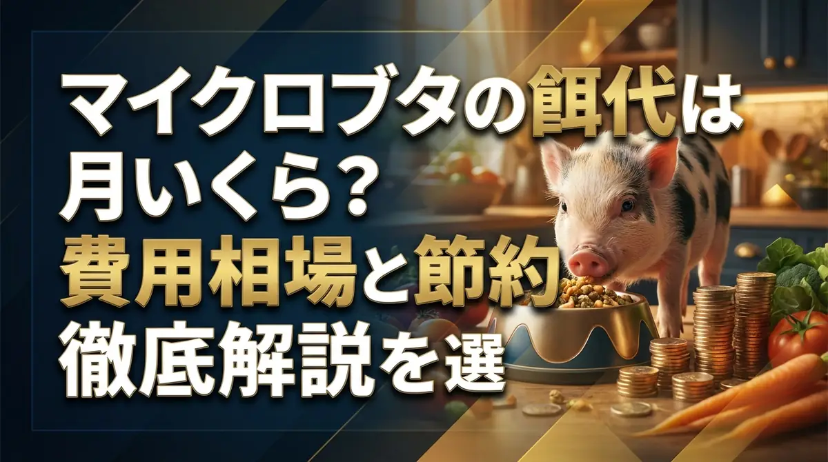 マイクロブタの餌代は月いくら？費用相場と節約術を徹底解説