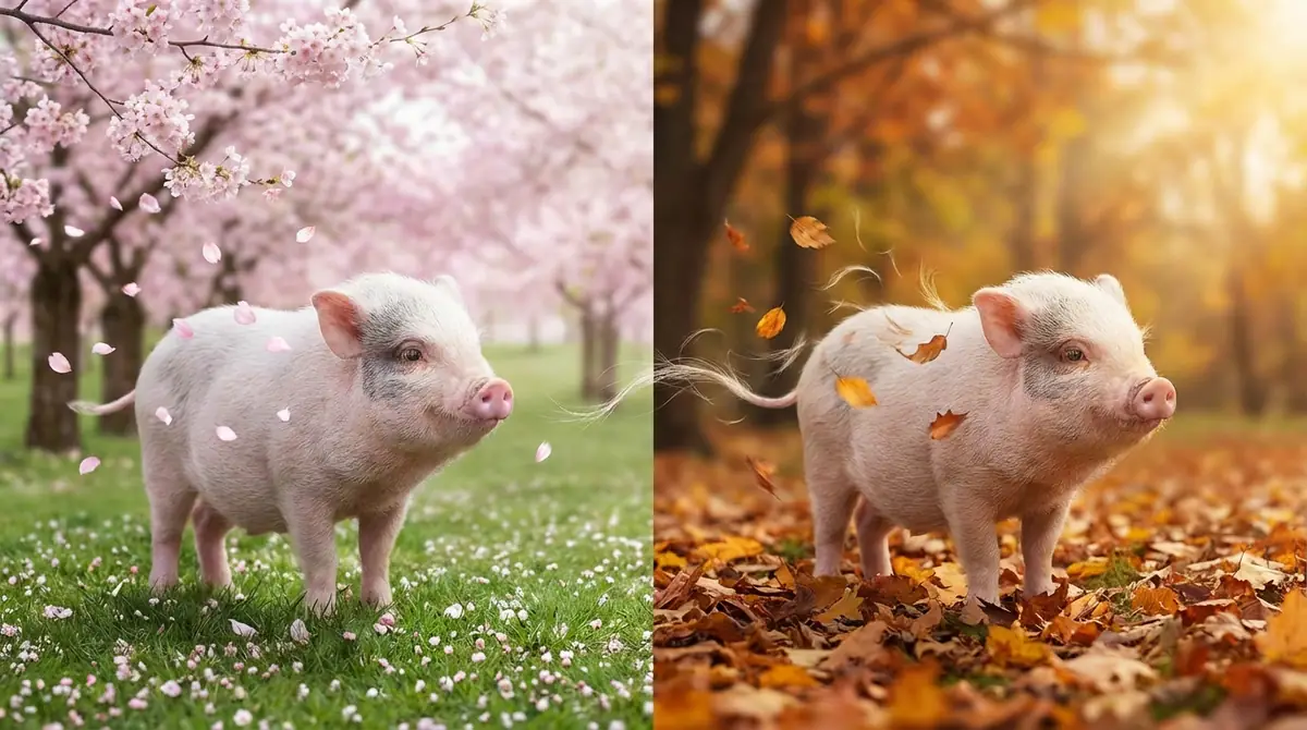 マイクロブタの抜け毛時期は春と秋の年2回