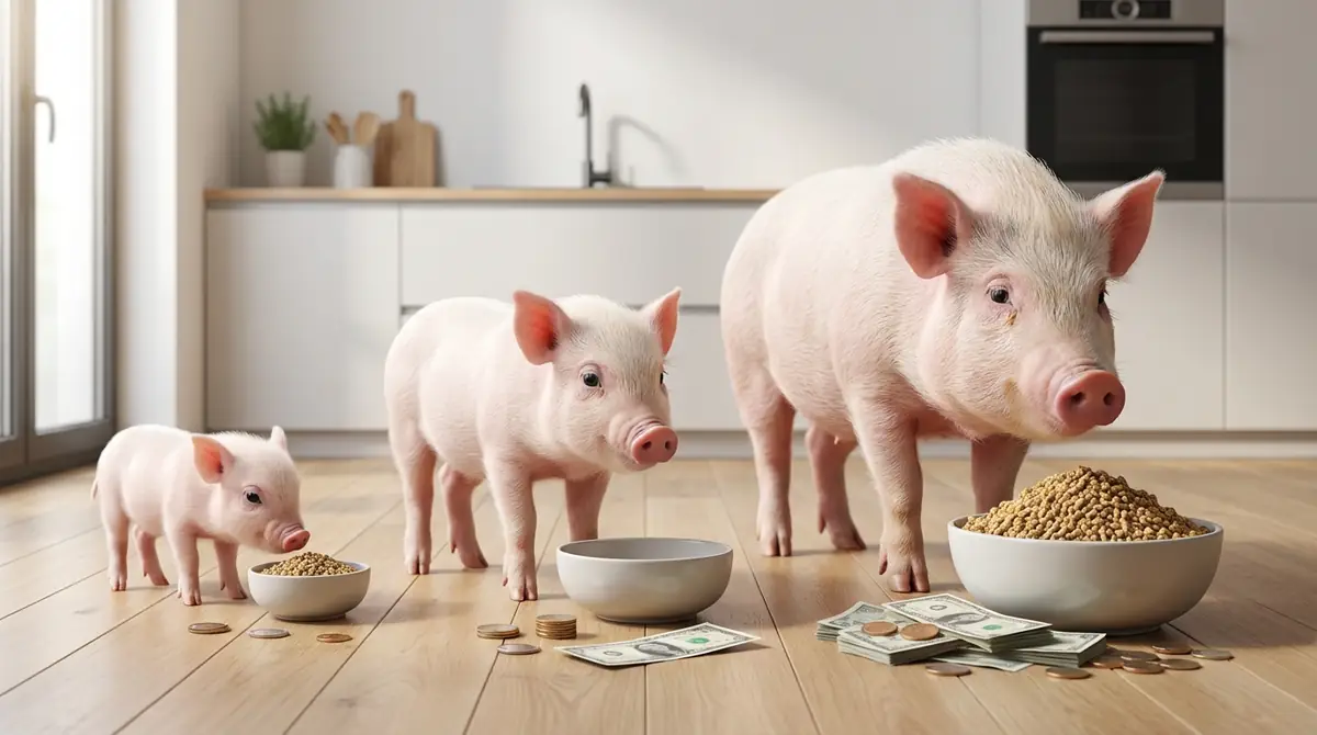 【成長段階別】マイクロブタの餌代はどう変わる?