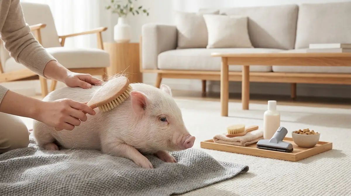 マイクロブタの抜け毛時期を乗り切る5つのケア方法