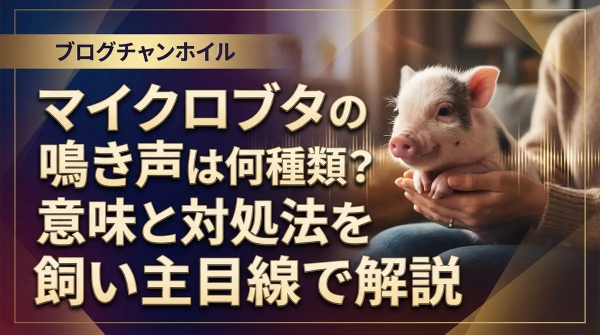 マイクロブタの鳴き声は何種類?意味と対処法を飼い主目線で解説