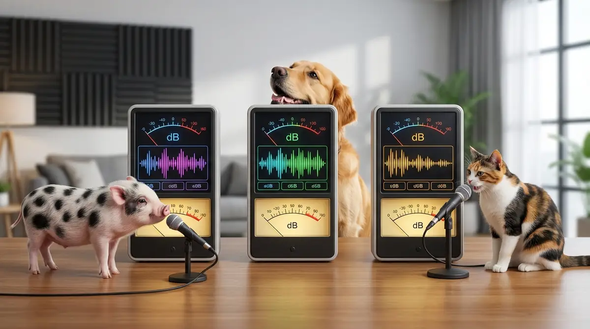 マイクロブタの鳴き声は犬・猫と比べてうるさい？騒音レベルを比較