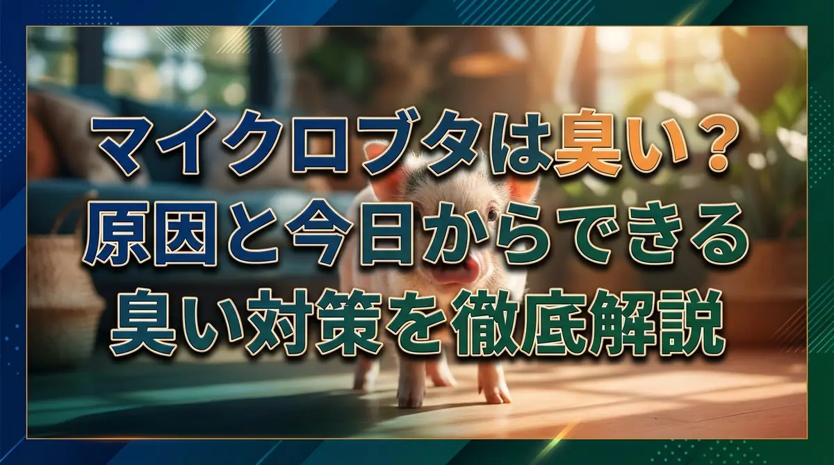 マイクロブタは臭い?原因と今日からできる臭い対策を徹底解説