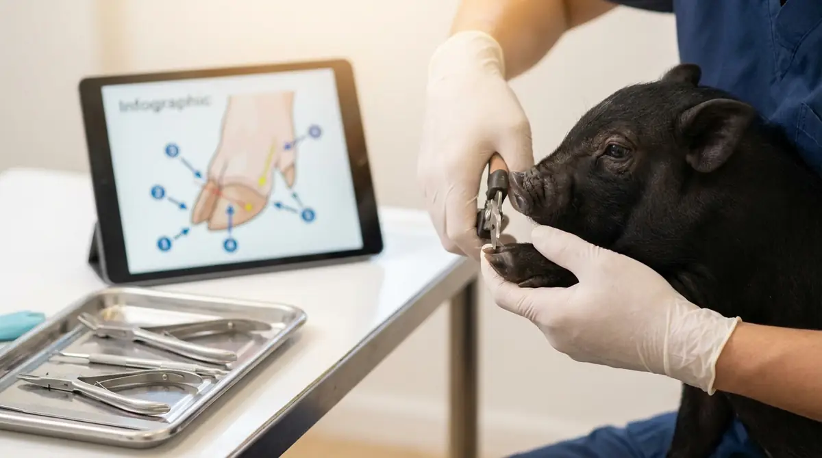 マイクロブタの蹄の切り方7ステップ【図解付き】