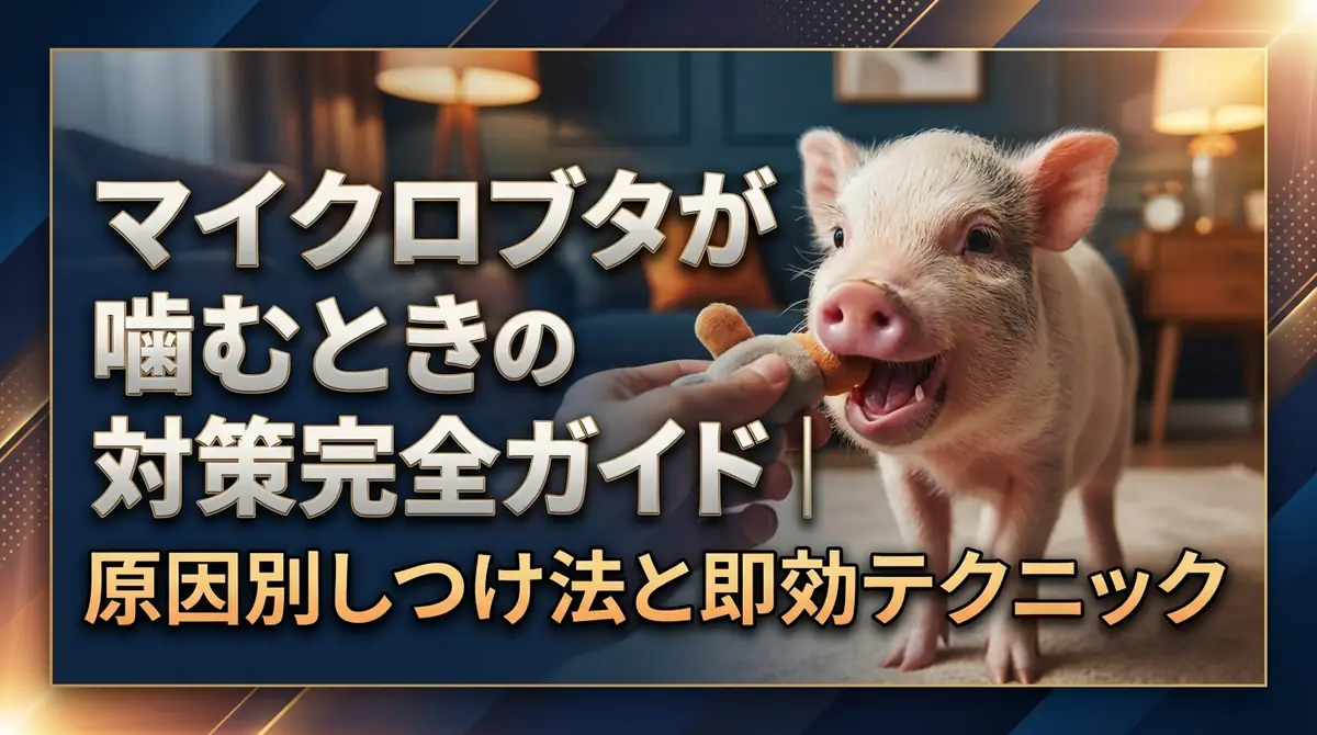 マイクロブタが噛むときの対策完全ガイド｜原因別しつけ法と即効テクニック