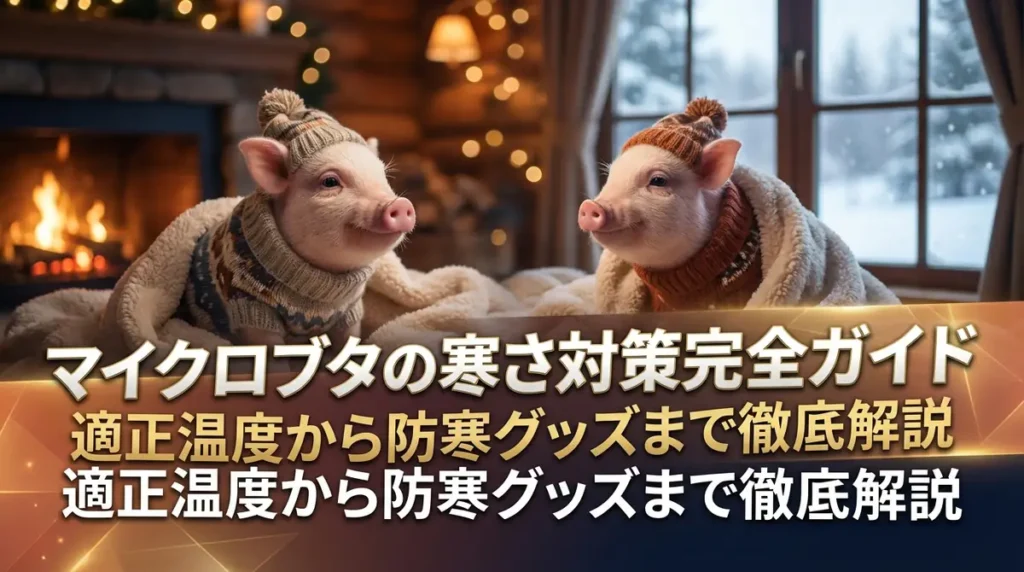 マイクロブタの寒さ対策完全ガイド｜適正温度から防寒グッズまで徹底解説