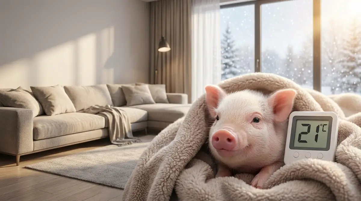 マイクロブタの適正温度は18〜24℃|冬の室温管理の基準