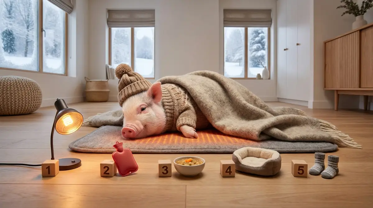 今日からできるマイクロブタの寒さ対策5ステップ