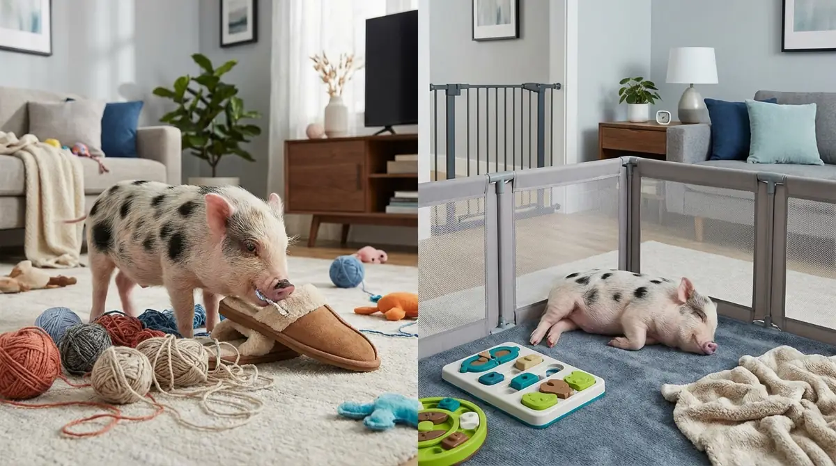 マイクロブタの留守番中に起こりやすいトラブルと予防策