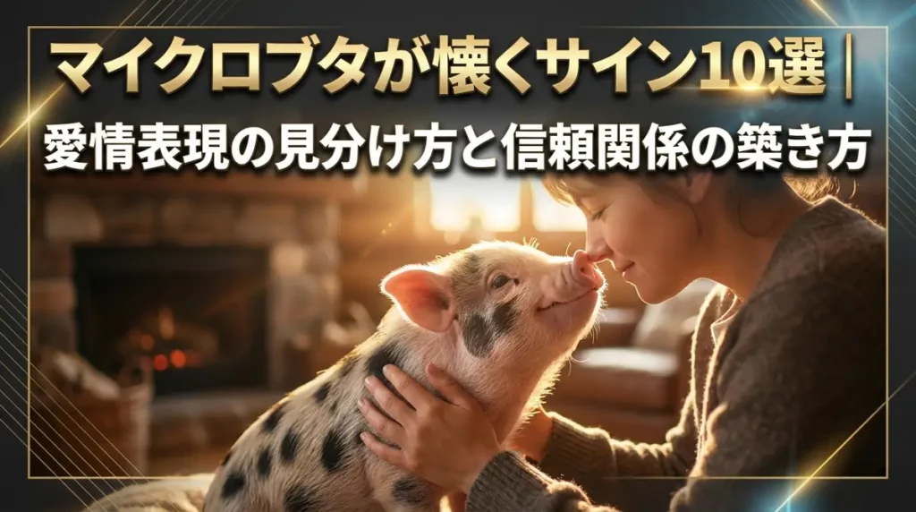 マイクロブタが懐くサイン10選｜愛情表現の見分け方と信頼関係の築き方