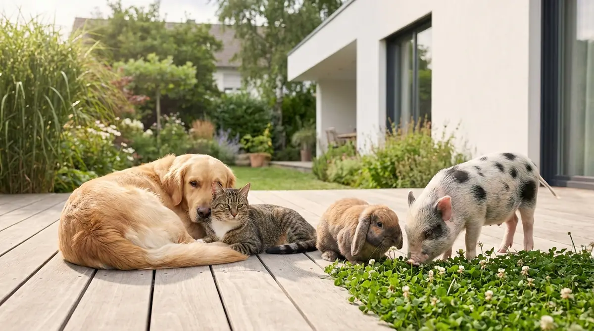 犬・猫・ウサギとマイクロブタの寿命を比較