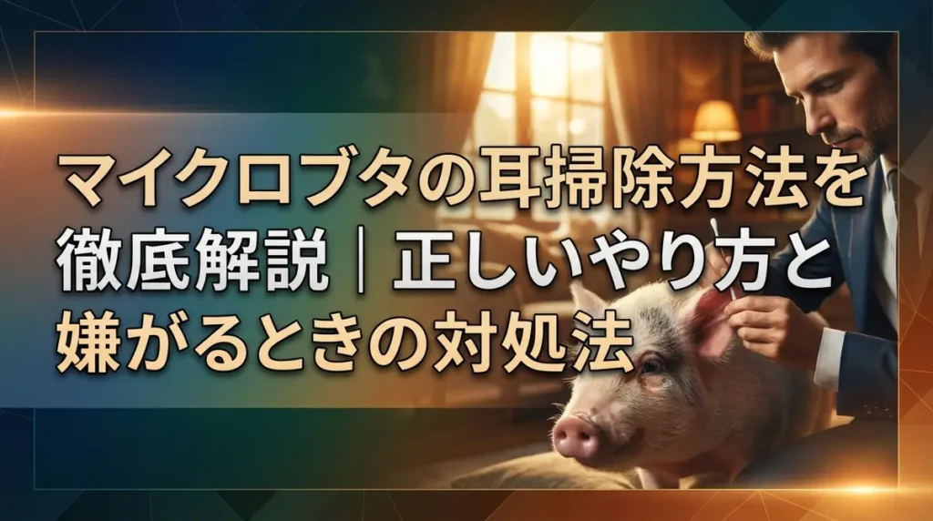 マイクロブタの耳掃除方法を徹底解説｜正しいやり方と嫌がるときの対処法