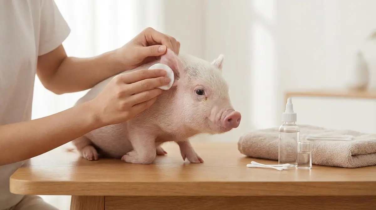 マイクロブタの耳掃除は週1〜2回が目安｜必要な道具と基本を紹介