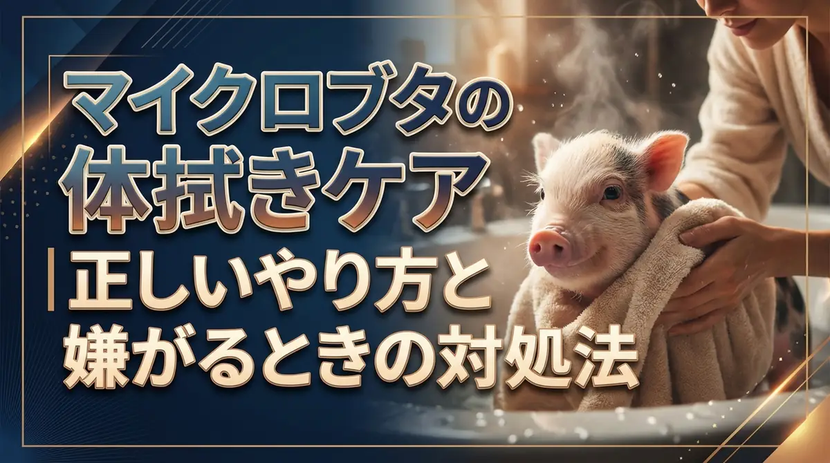 マイクロブタの体拭きケア完全ガイド|正しいやり方と嫌がるときの対処法