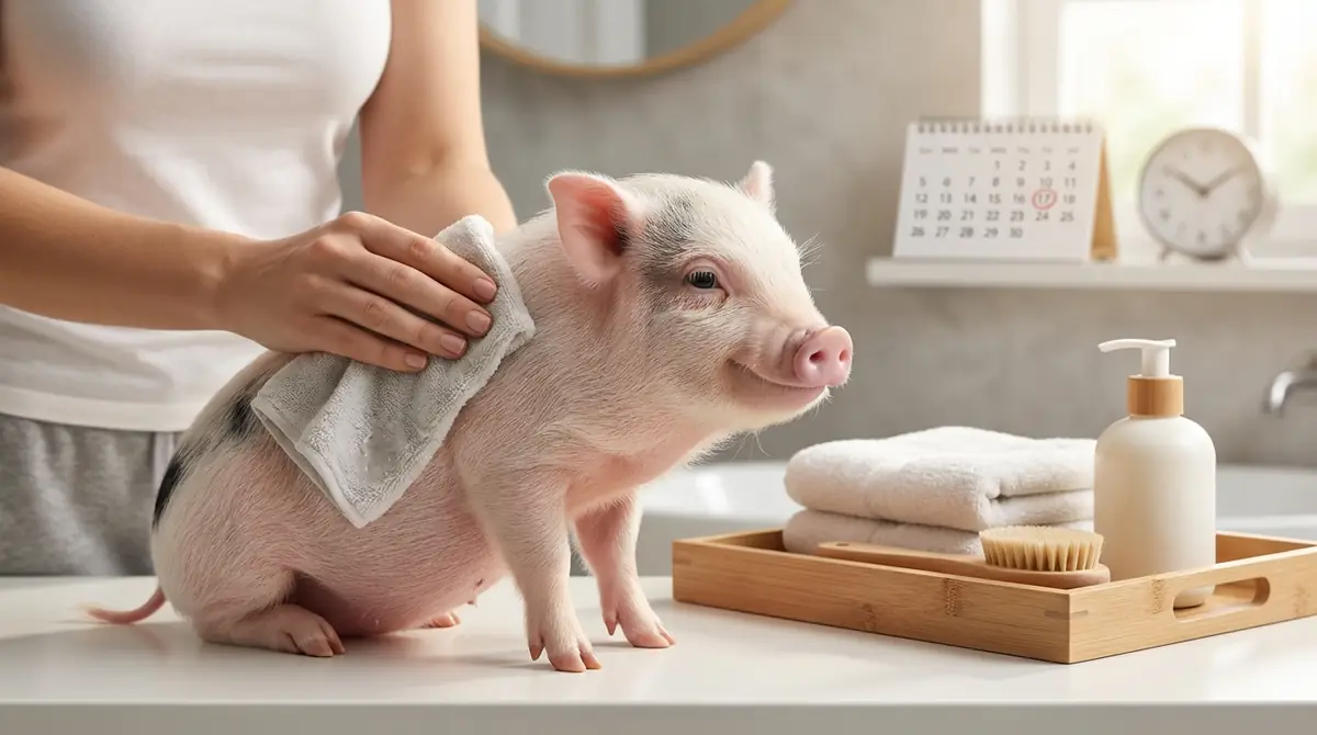 【結論】マイクロブタの体拭きケア｜頻度・道具・手順の要点