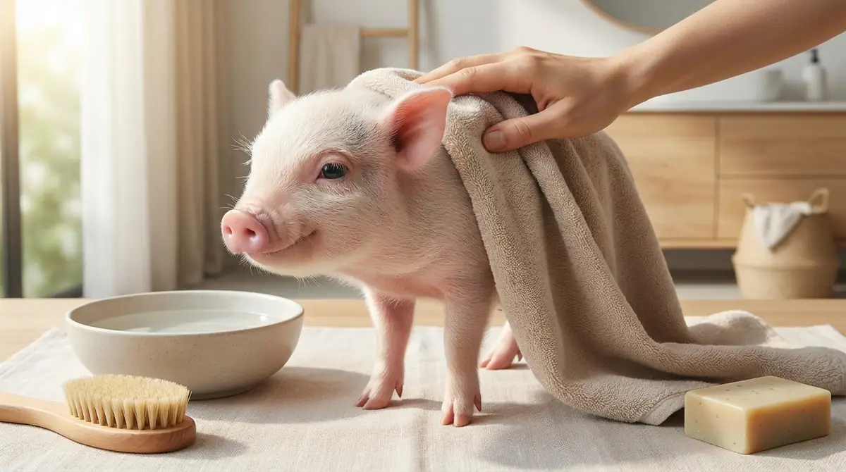 【5ステップ】マイクロブタの体拭きケア手順を完全解説