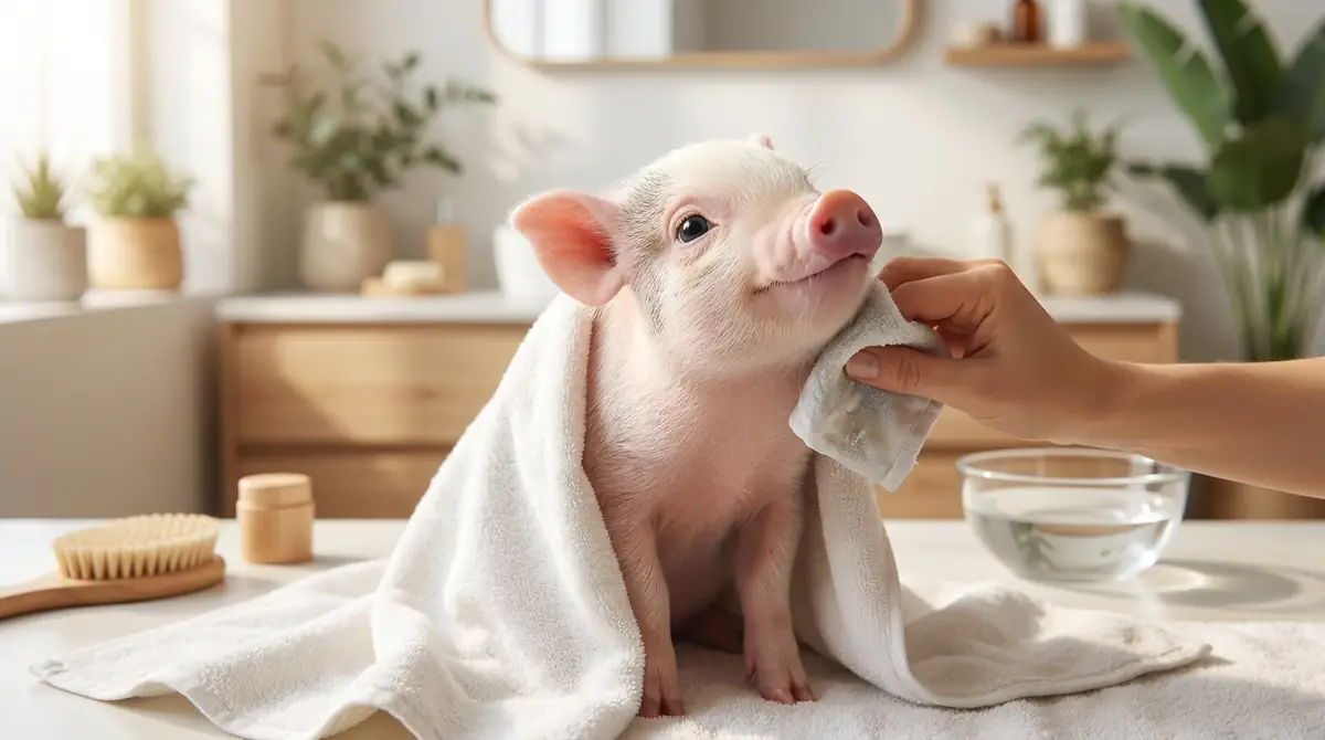 マイクロブタの体拭きケアでよくある質問