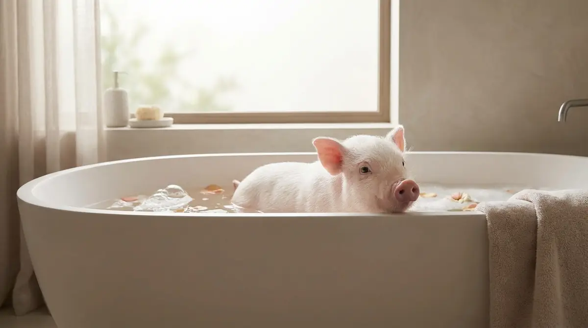 マイクロブタのお風呂は月1〜2回が適切な頻度【結論】