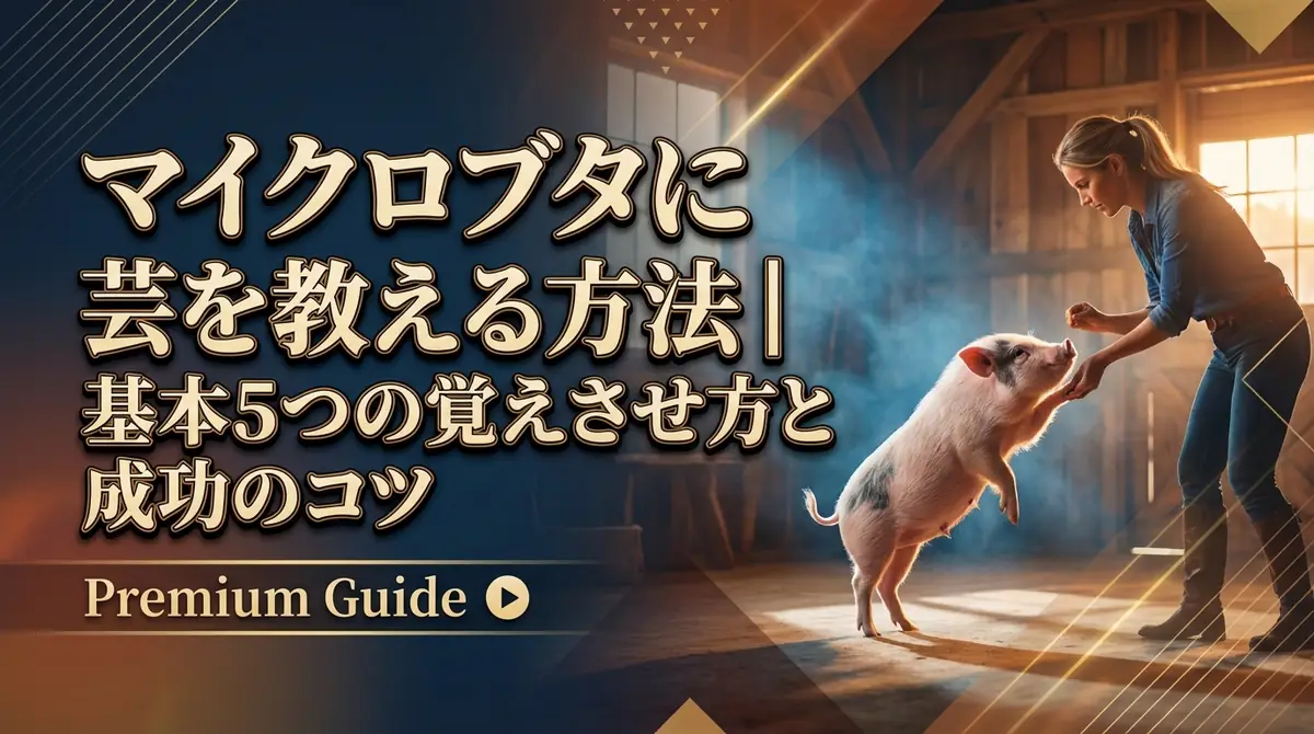 マイクロブタに芸を教える方法|基本5つの覚えさせ方と成功のコツ