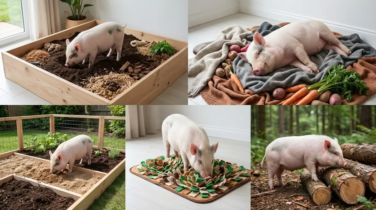 ミニブタ（ペットとして飼育される小型のブタ）の掘り欲求を満たす環境づくり5選