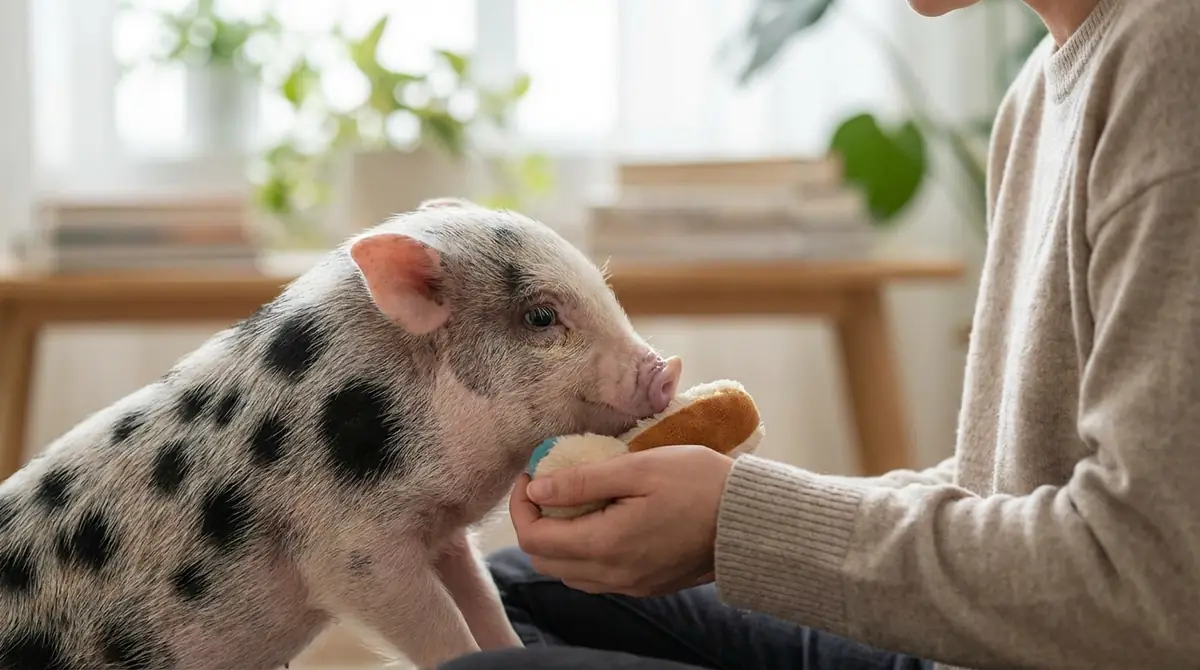 マイクロブタの噛み癖は正しいしつけで改善できる
