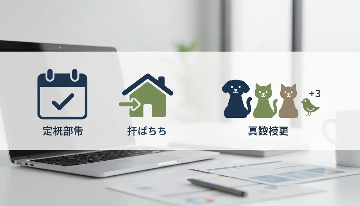 届出後に必要な手続き|定期報告・引っ越し・頭数変更