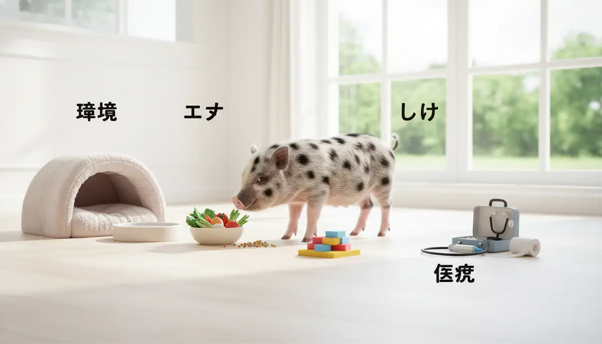 マイクロブタの飼い方完全ガイド|環境・エサ・しつけ・医療