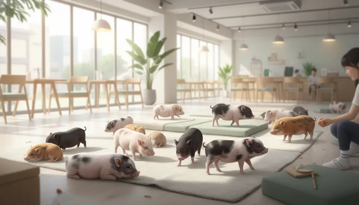 mipig cafe幕張店とは|17頭のマイクロブタと触れ合える癒しスポット